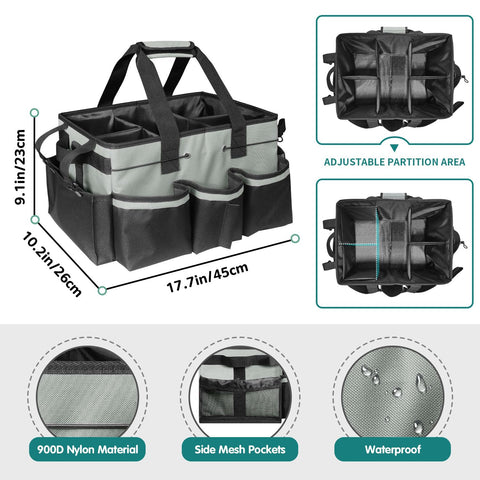 BOHEMIABY cleaning caddy divider setup creates five compartments