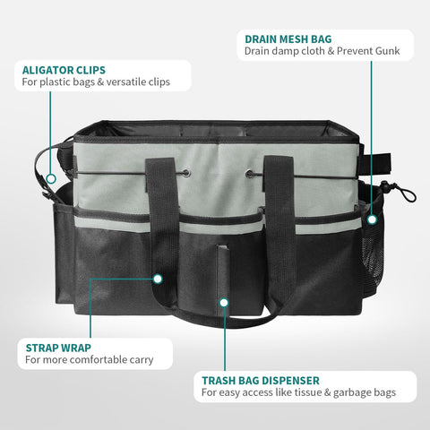 BOHEMIABY cleaning caddy handles and strap offer easy transport