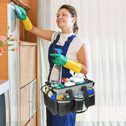 BOHEMIABY cleaning caddy interior with multiple pockets for tools