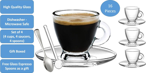 BOHEM'S glass cups dishwasher and microwave safe for easy care.
