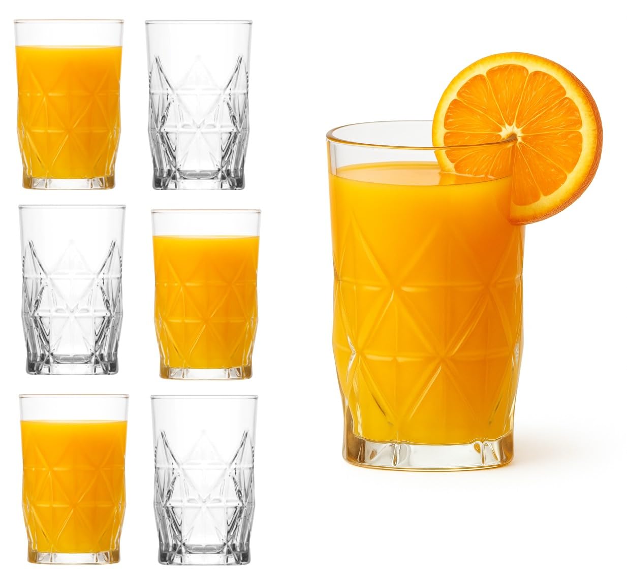 BOHEM'S mini clear glass cups for tasting and small portions; dishwasher safe.