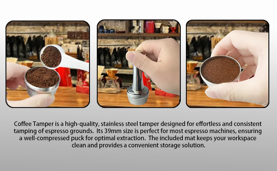 Boicafe heavy-weight tamper delivers steady pressure for consistent extraction