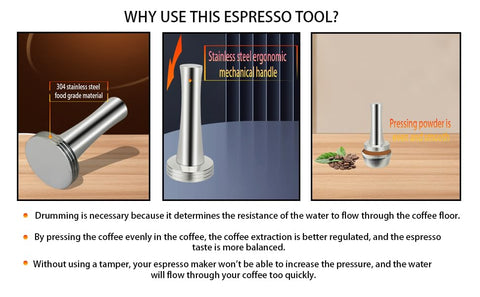 Boicafe packaging includes tamper, mat, scoop, and brush for ready setup