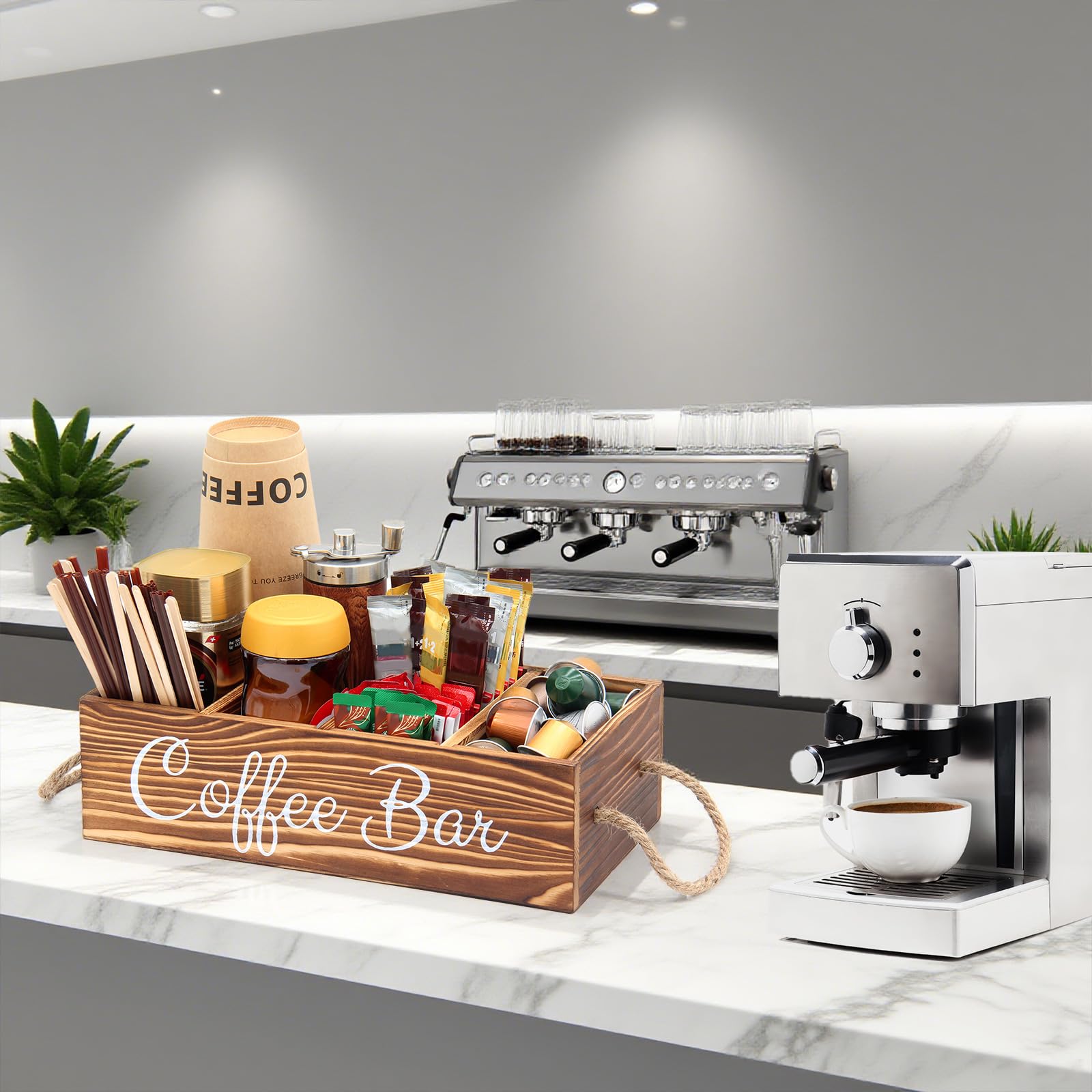 Bokelai coffee bar organizer doubles as stylish countertop decor and storage.