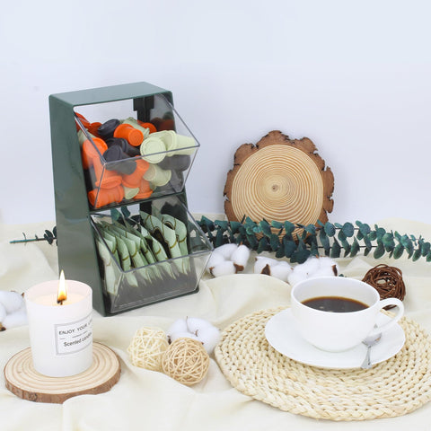 Bokelai storage unit keeps K cups, tea bags, and creamer within reach.