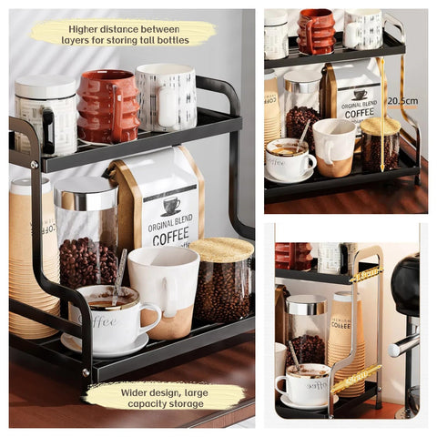 Bokelai raised bottom design expands storage for beans and utensils.