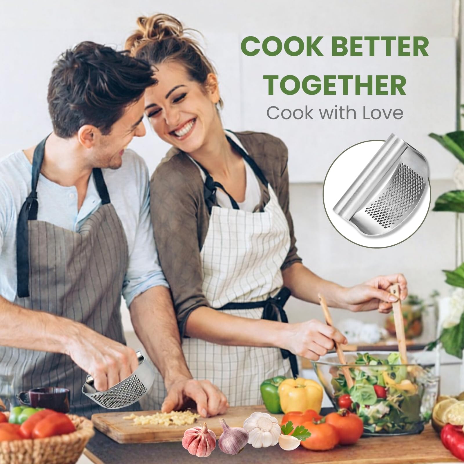 BOKKY multi-function kitchen gadget for garlic, ginger, and more
