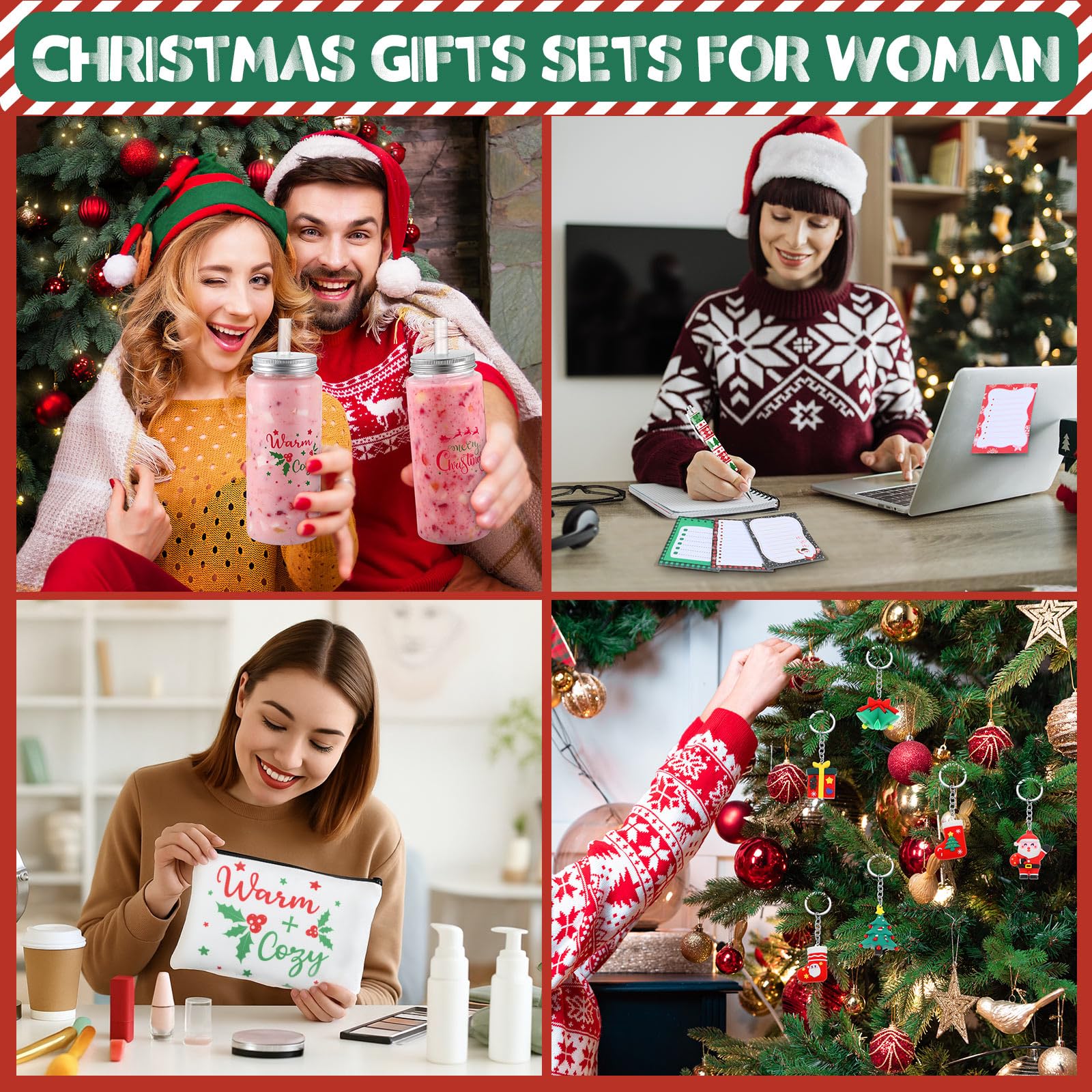 Bokon Santa keychains for holiday decor and gift bags