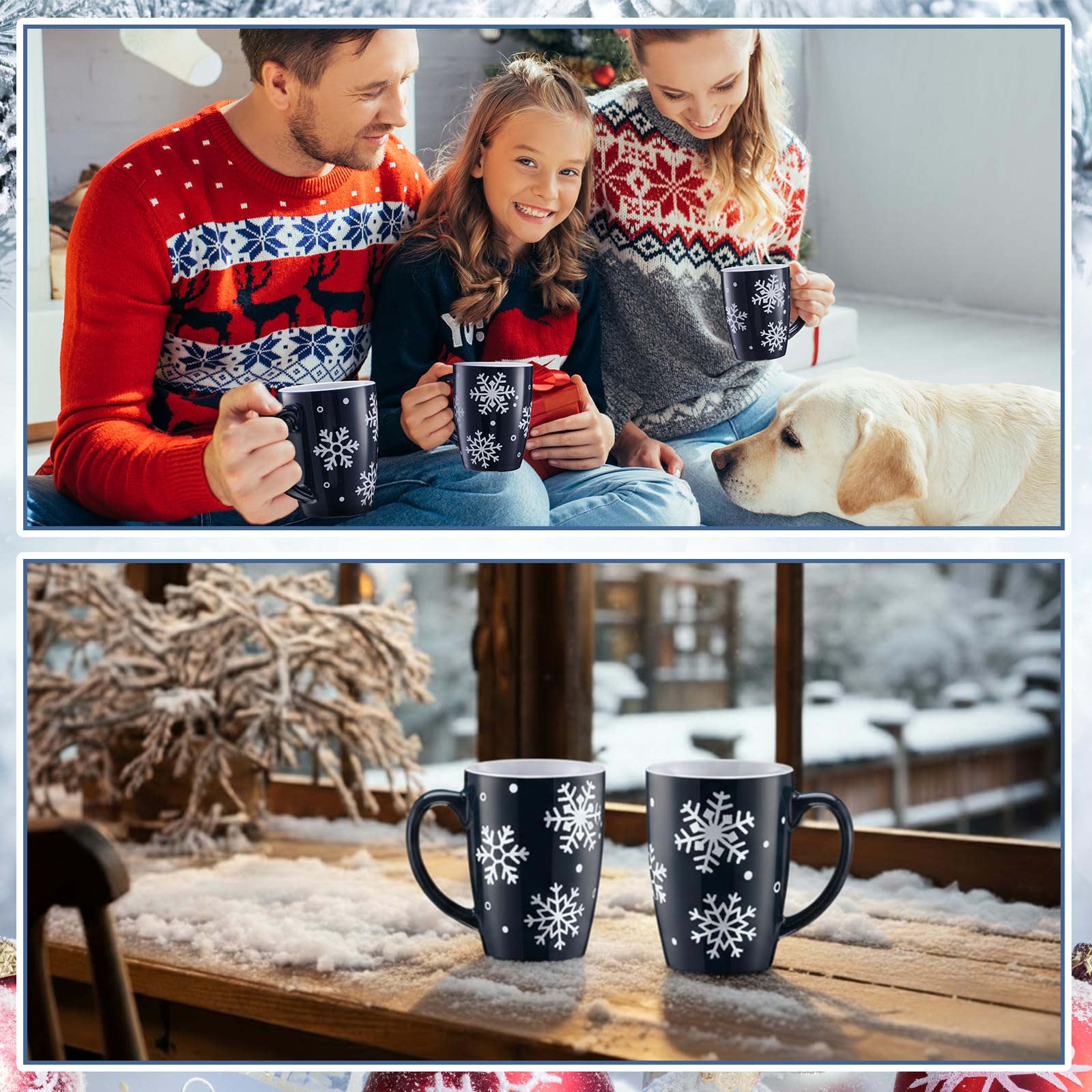Bokon gift pack snowflake mugs conveys thoughtful present for seasonal entertaining