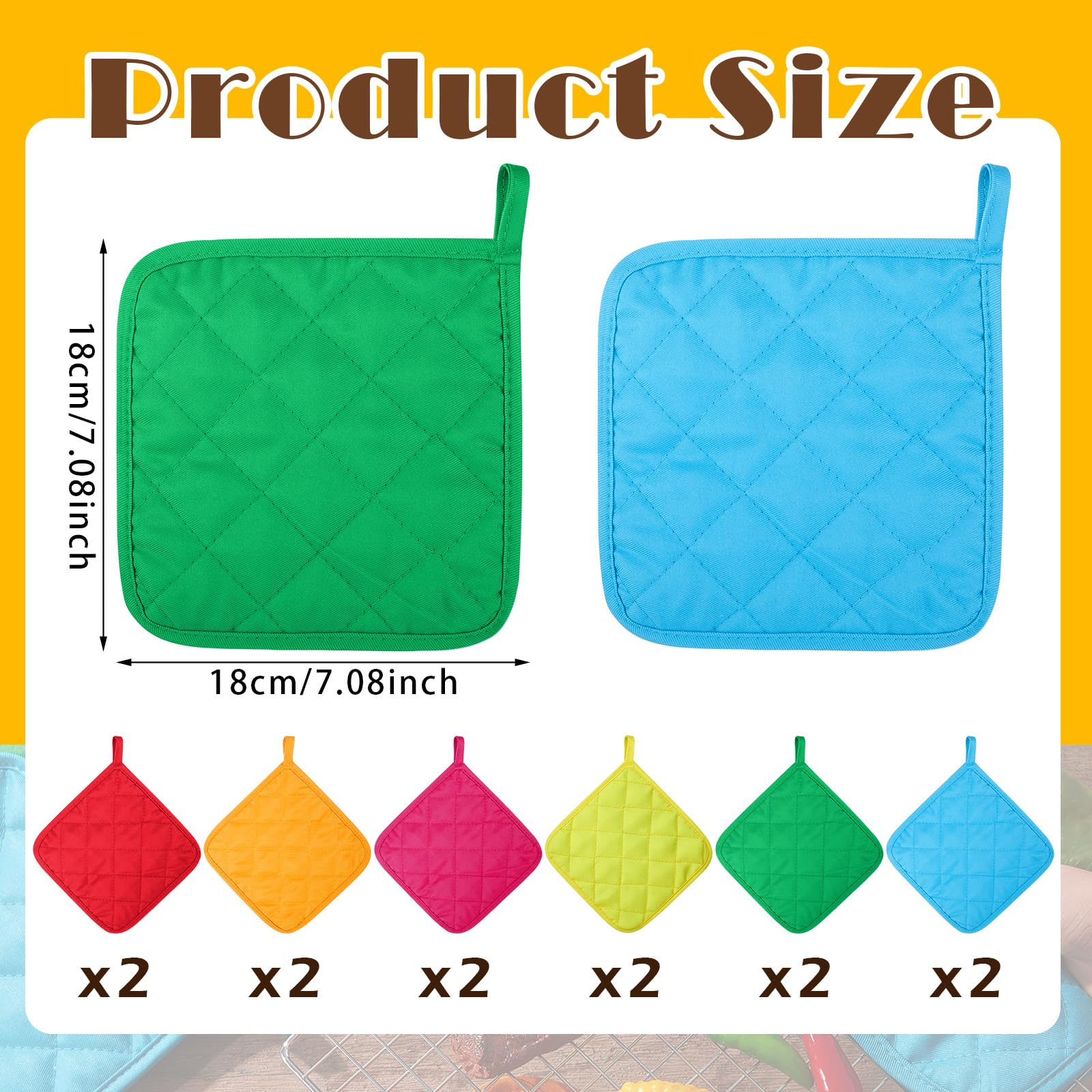 Bokon heat-resistant cotton pot holder highlights protective layer for hot pots and pans.