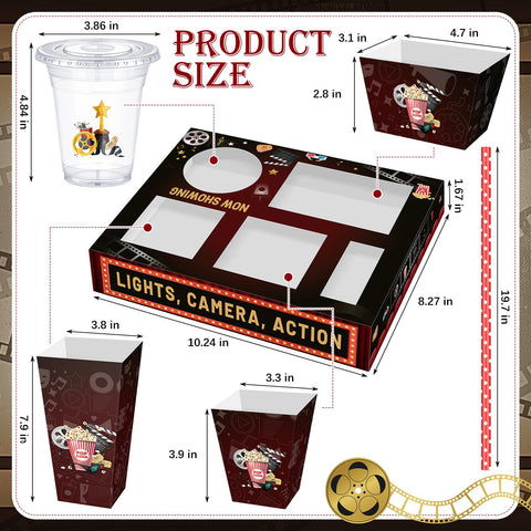 Bokon movie night tray set in multiple sizes for versatile portions.