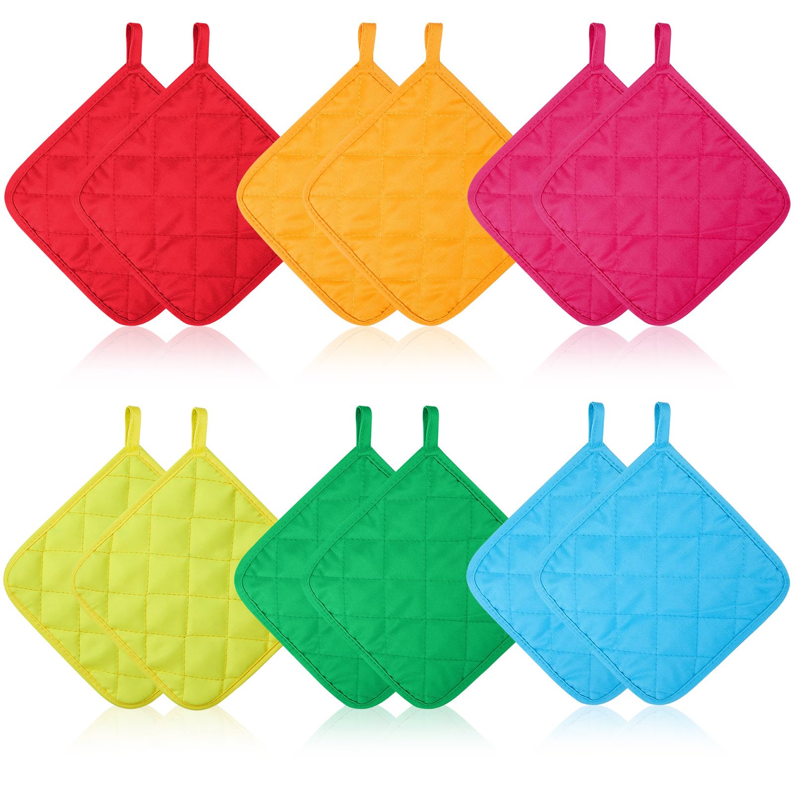 Bokon pot holders multicolor set shows vibrant colors for organization and kitchen protection.