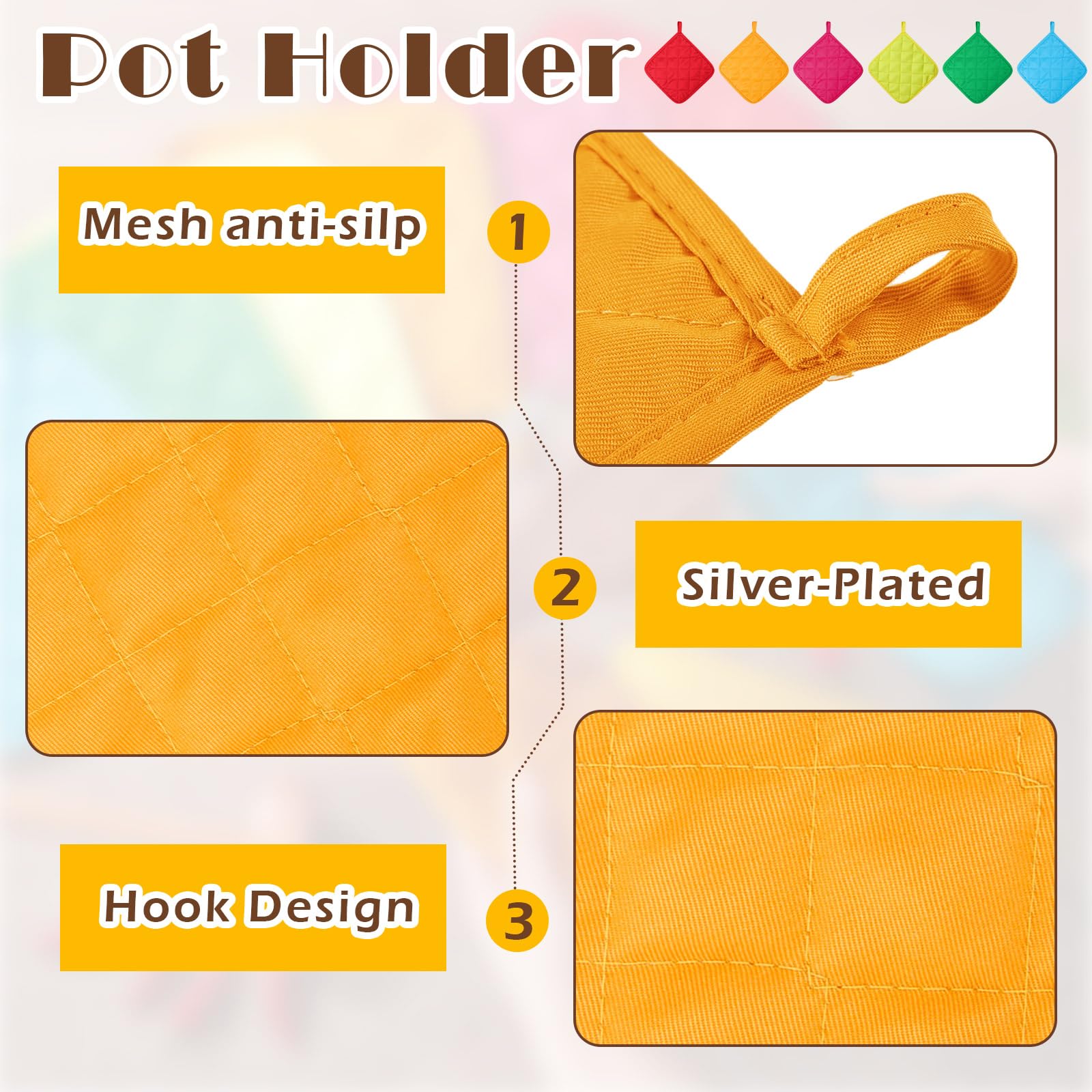 Bokon pot holders with hanging loops keep your kitchen organized and within reach.