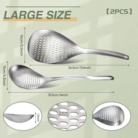 Bokon slotted spoon with hanging hook keeps your kitchen organized