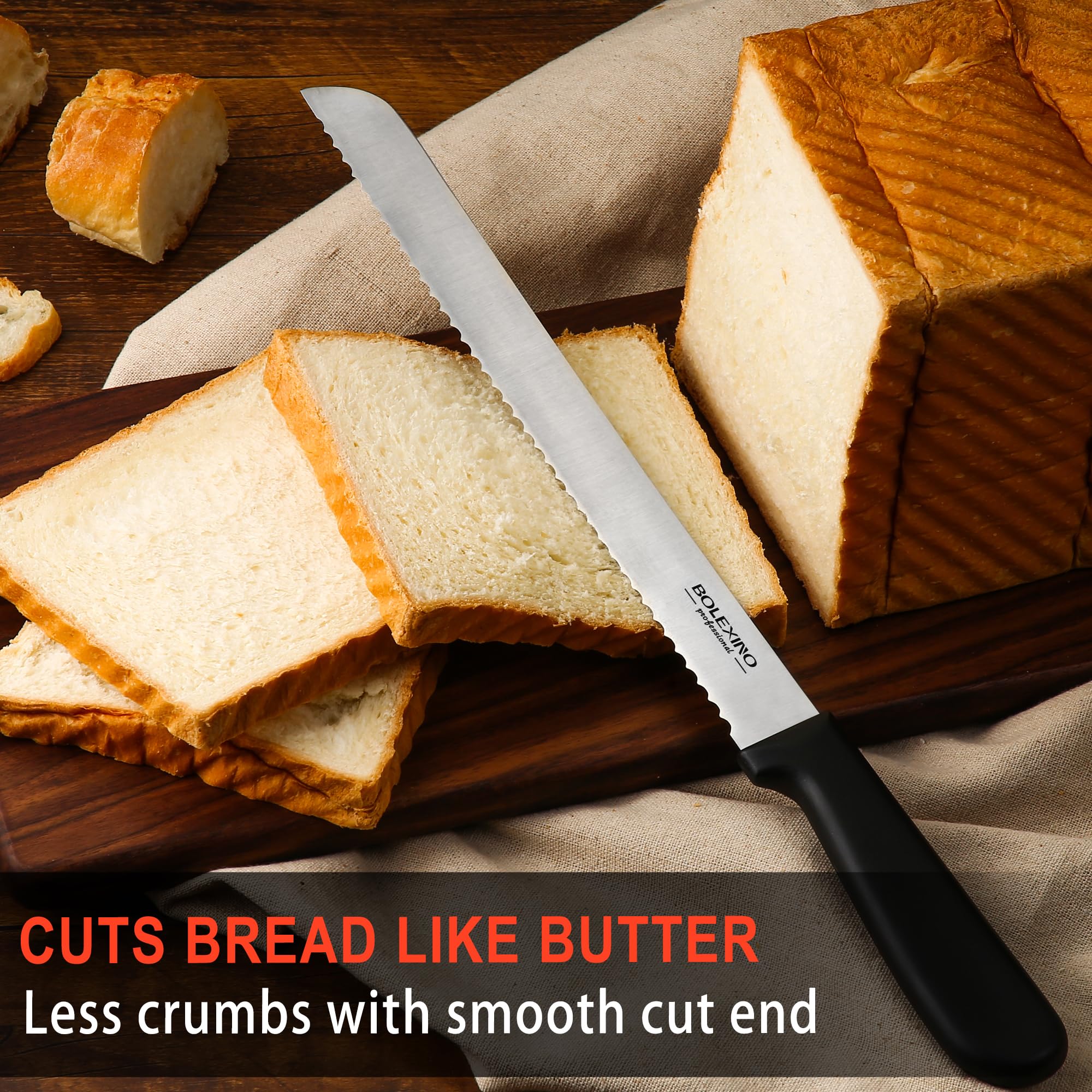 BOLEXINO long blade supports stable cuts with less wrist fatigue.