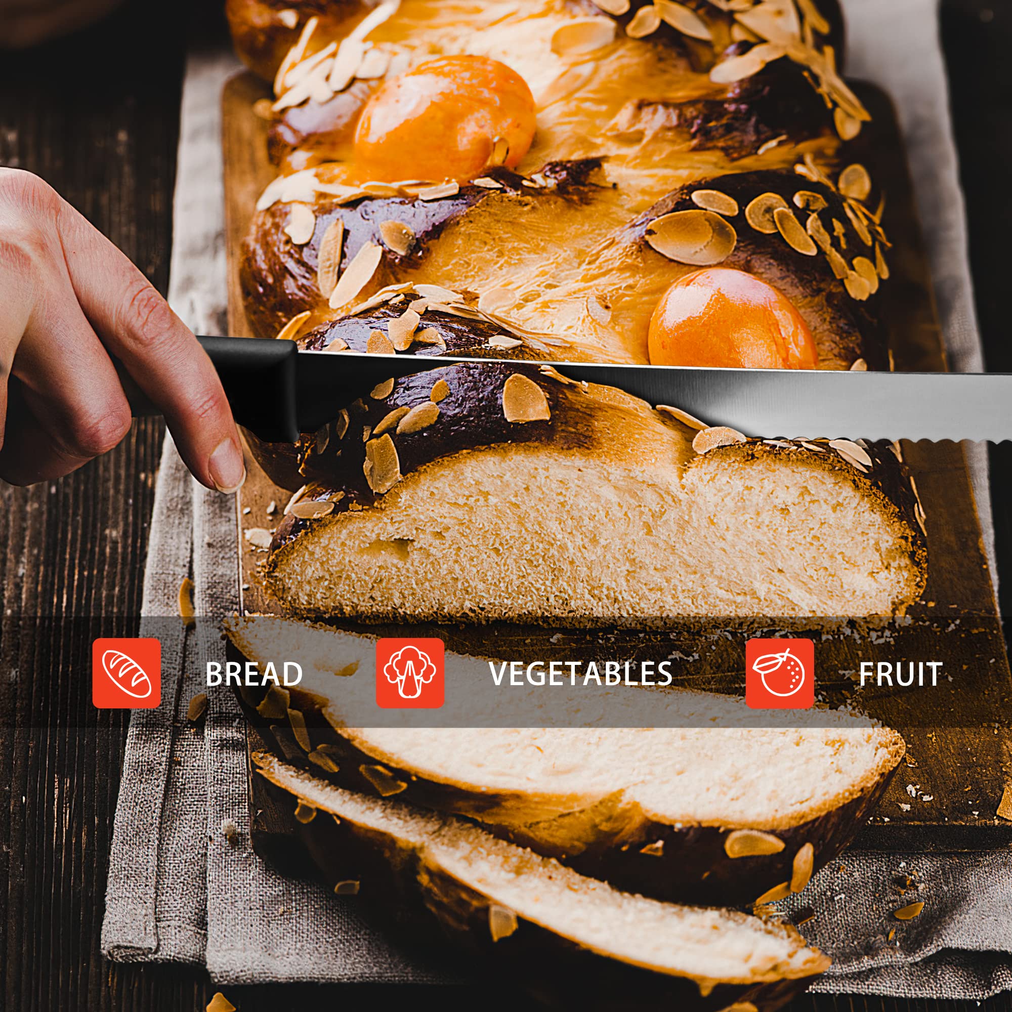 BOLEXINO pairs well with a bread slicer for even slices.