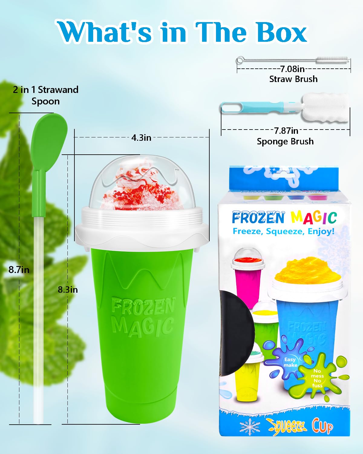 Bollove Slushie Cup cleaning brushes illustrate quick upkeep for reusable enjoyment