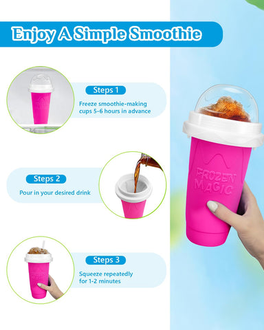 Bollove Slushie Cup flavor ideas for milk, juice, or soda at home.