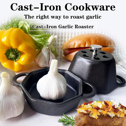 BOLVOUD cast-iron smoker box adds rustic style to kitchen prep.