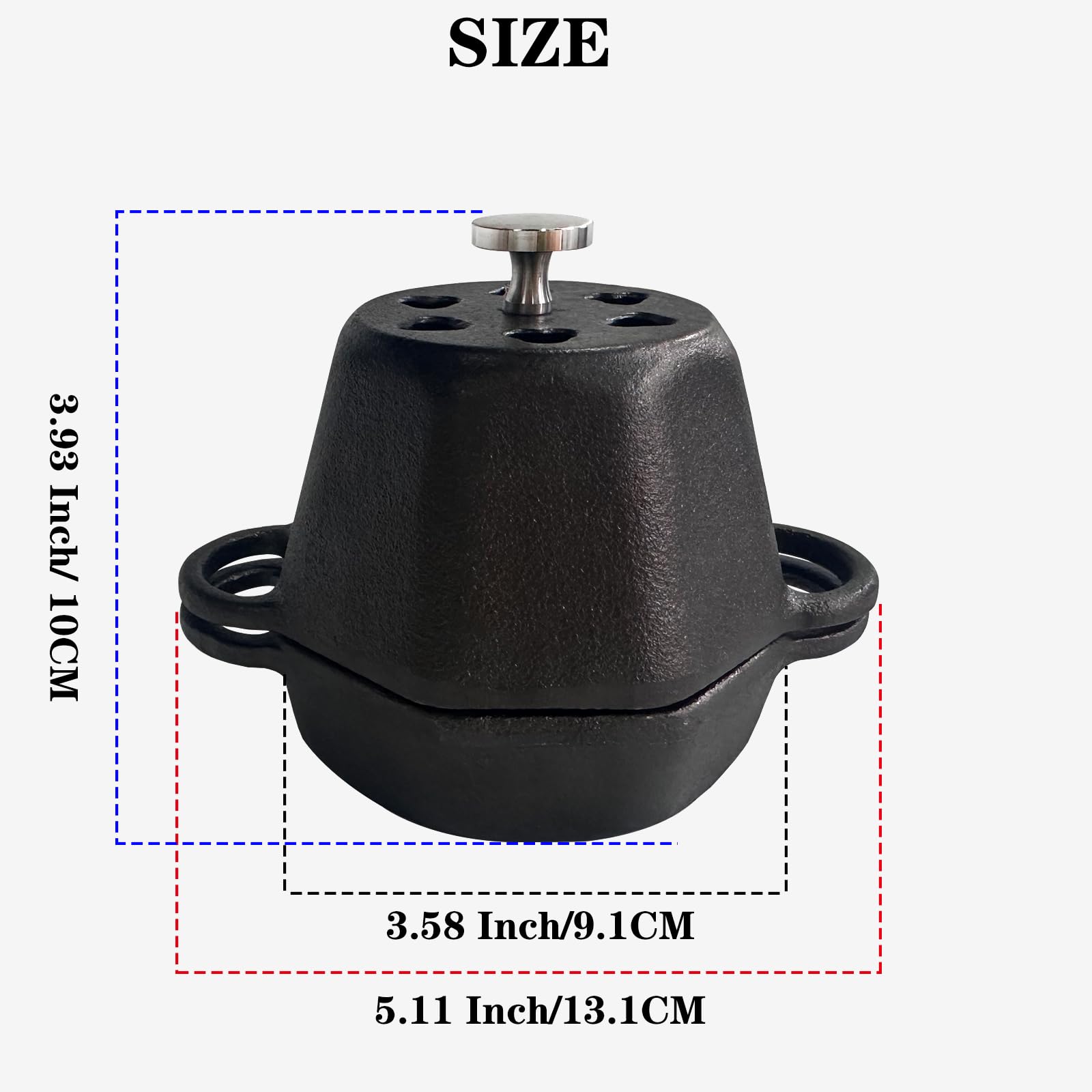 BOLVOUD heat-locking lid preserves flavor and browning during roasting.