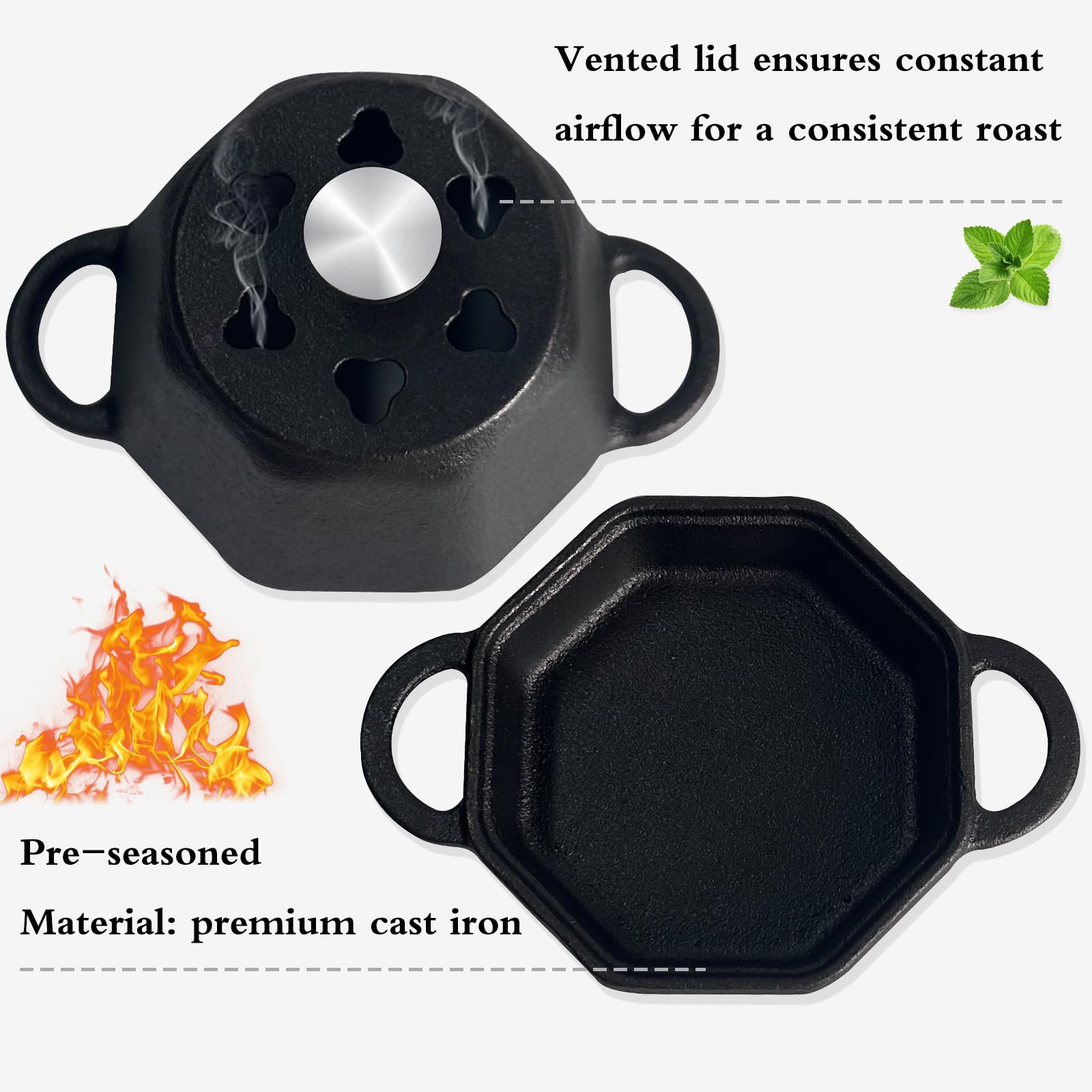 BOLVOUD oven-safe garlic roaster tolerates high heat up to 500°F.