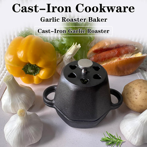 BOLVOUD stylish garlic roaster enhances kitchen decor while cooking.
