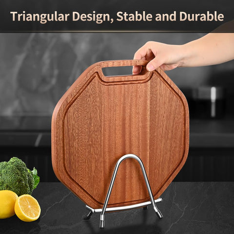 BOMANSI BOMS triangle-base design adds stability for heavy cookware lids.