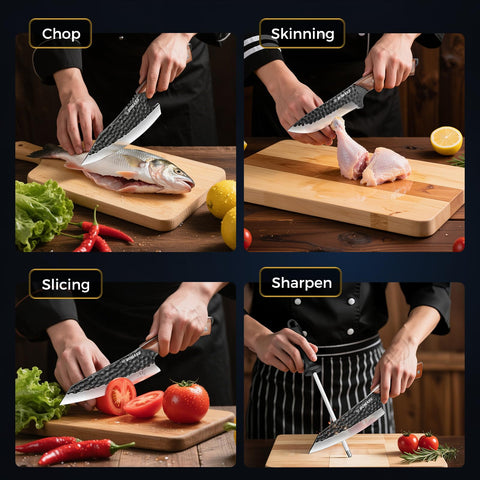 BOMASS boning knife detail for smooth maneuver around bones