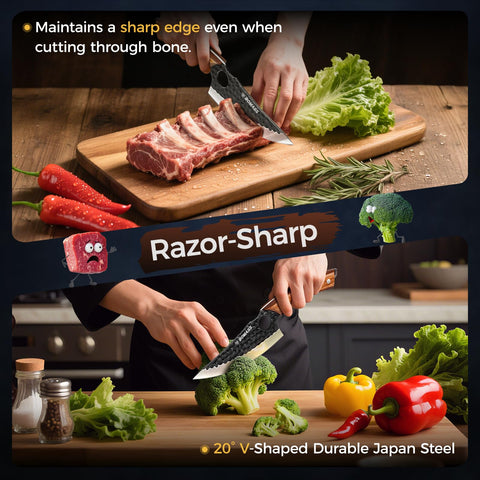 BOMASS Viking knife ideal for bone separation and versatile kitchen tasks