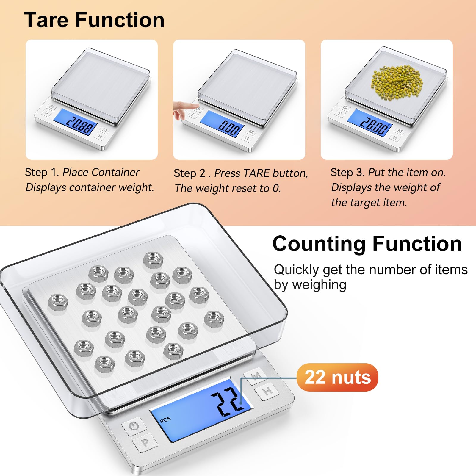 BOMATA scale in use weighing herbs and spices with precision