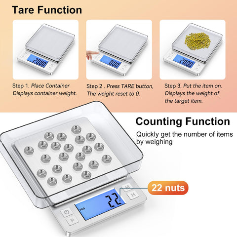 BOMATA scale in use weighing herbs and spices with precision