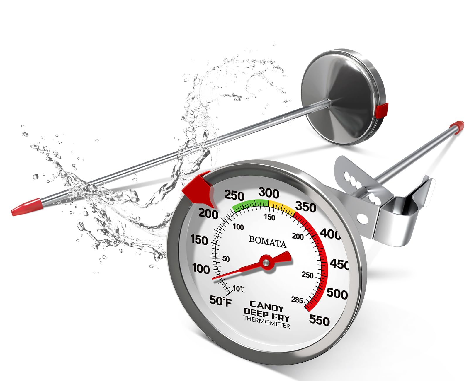 BOMATA 2 pack candy thermometer with clip for candy and frying readings