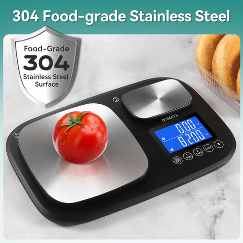 BOMATA B614 accumulation display sums weights from both scales.