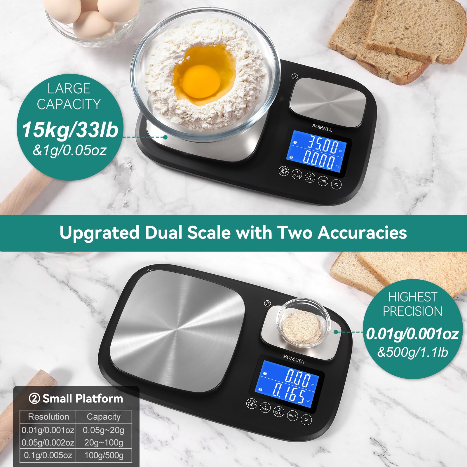 BOMATA B614 small platform allows precise measurement of spices and small items.