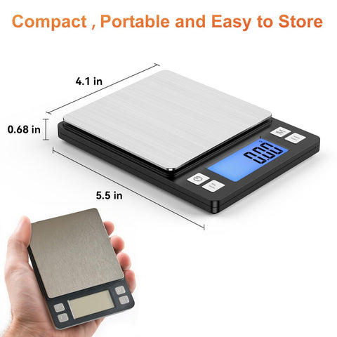 BOMATA stainless steel platform offers durable, easy-clean weighing.