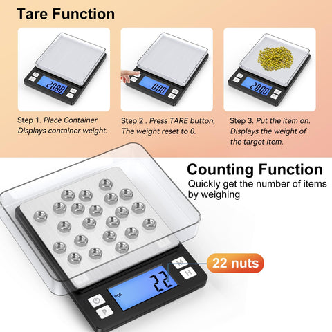 BOMATA USB-rechargeable scale for portable, on-the-go weighing.