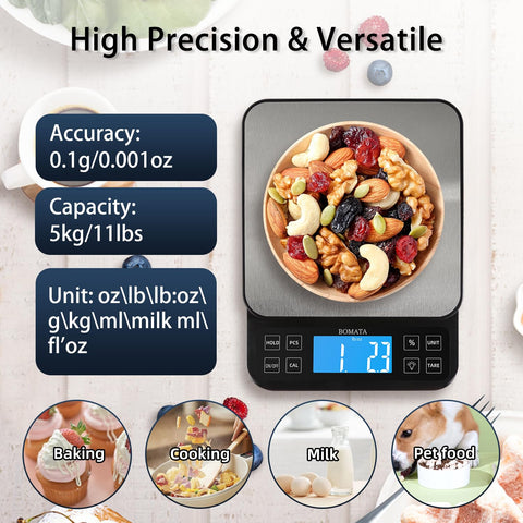 Bomata scale with Hold function lets you weigh items beyond the pan.