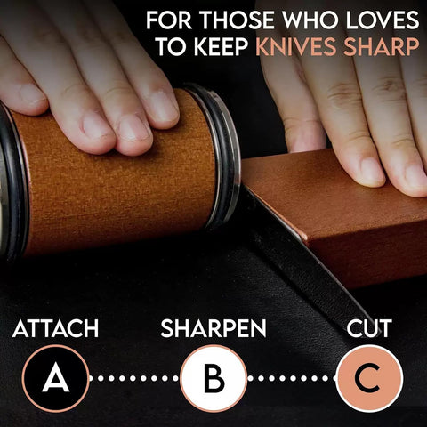 BomCot sharpener with ceramic disc for fine polish and burr removal