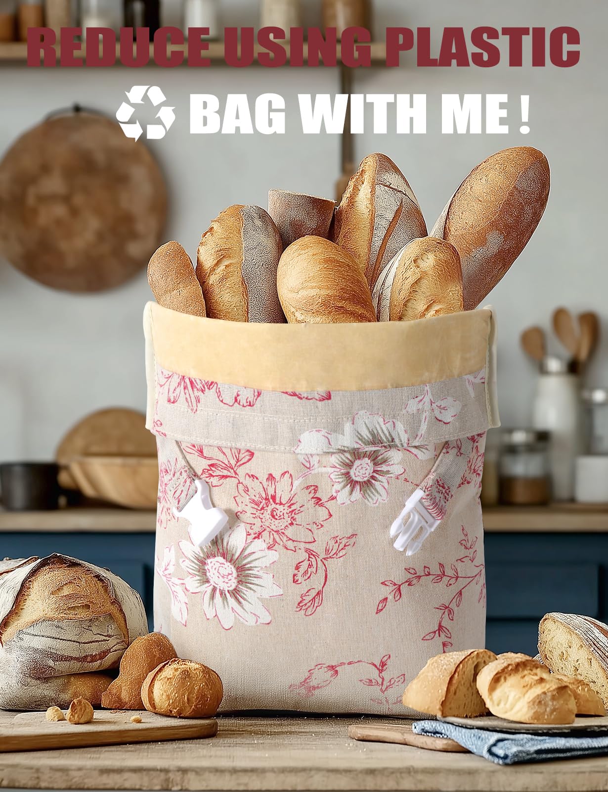 Bomis Beeswax Bread Bag freshness seal—protects bread from moisture
