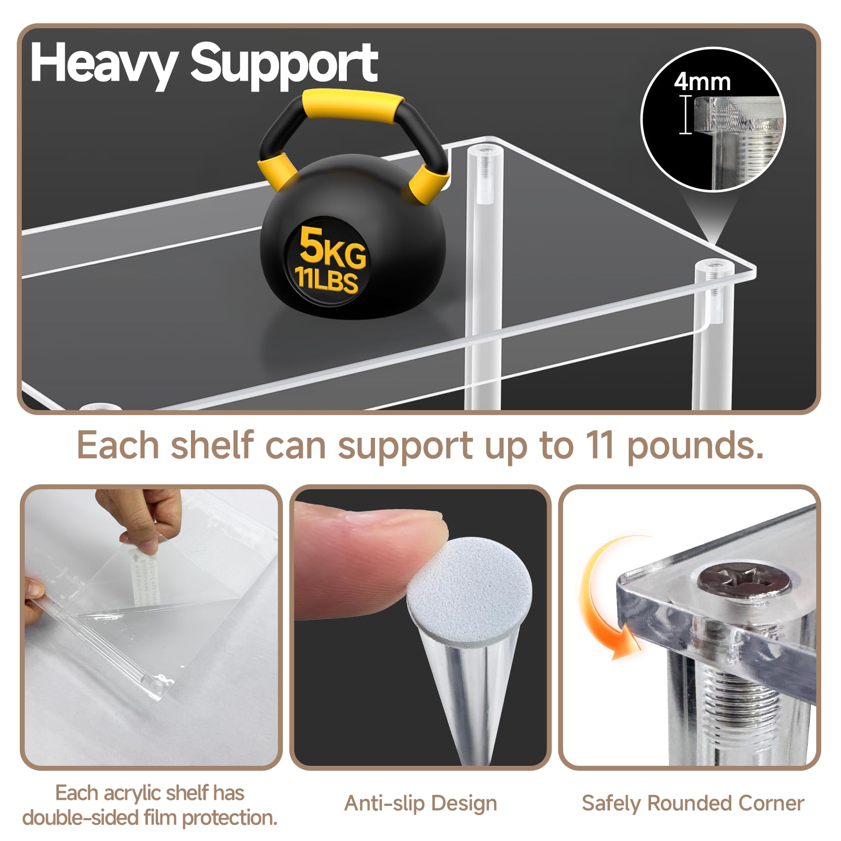 BOMOKS cabinet organizer on desk demonstrates versatile use on counters and workspaces.