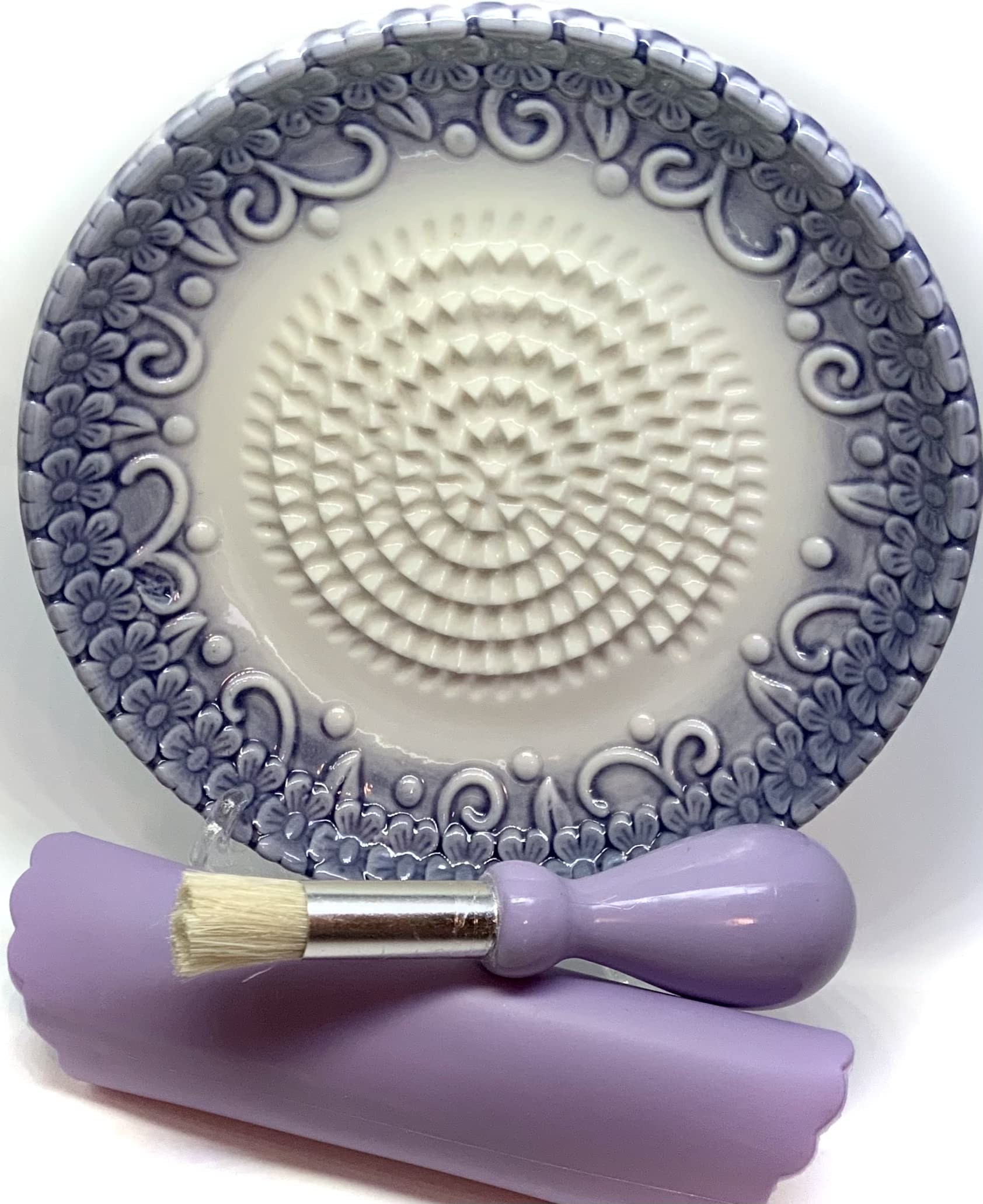 BonCera purple embossed grater plate shredding garlic quickly for fresh flavor