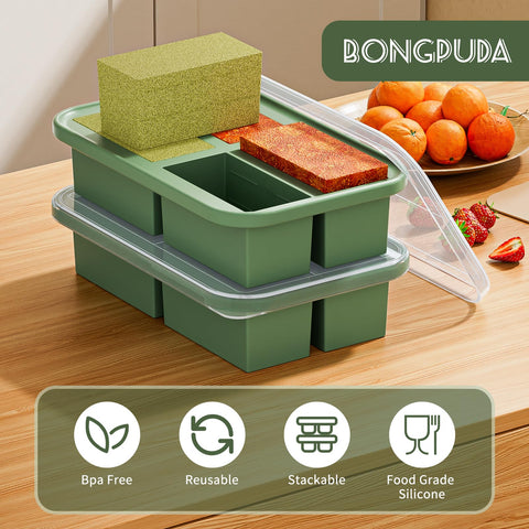 Bongpuda silicone freezer tray is safe for fridge, freezer, and dishwasher.