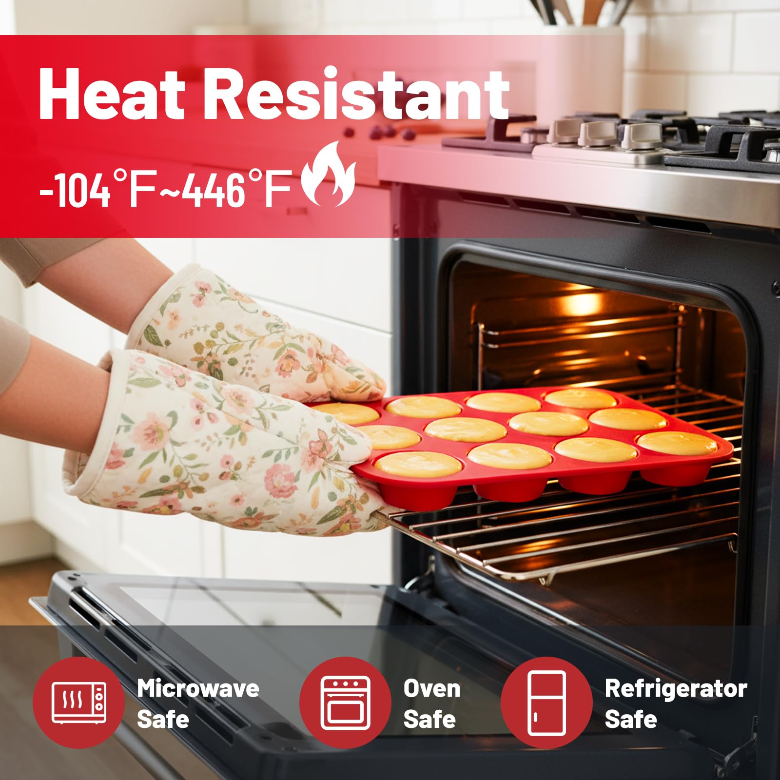Bongpuda pan withstands -40°C to 230°C, supporting a wide range of baking needs.