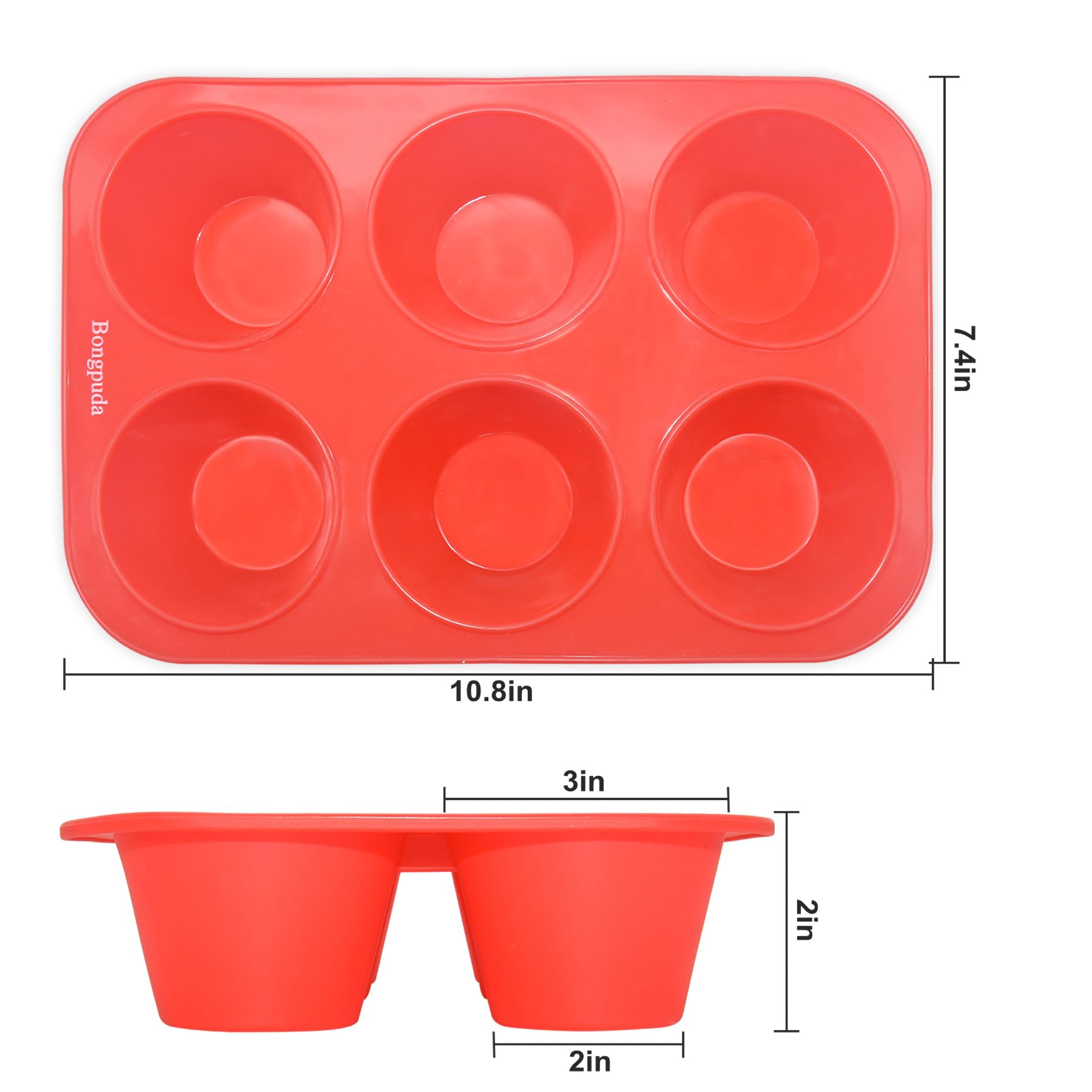 Bongpuda silicone cupcake mold flexible release demonstrates quick pop-out cakes.
