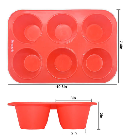 Bongpuda silicone cupcake mold flexible release demonstrates quick pop-out cakes.
