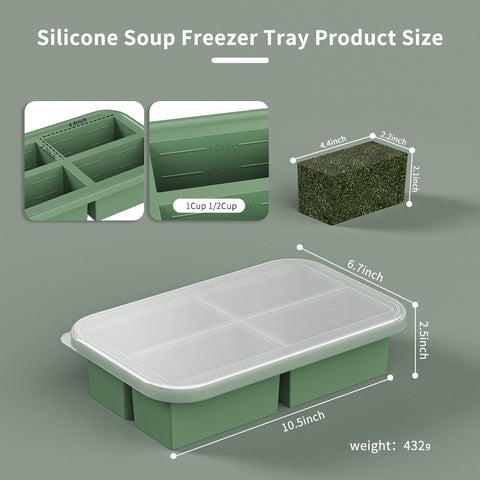 Bongpuda silicone freezer tray with easy-release, effortless frozen-food removal.