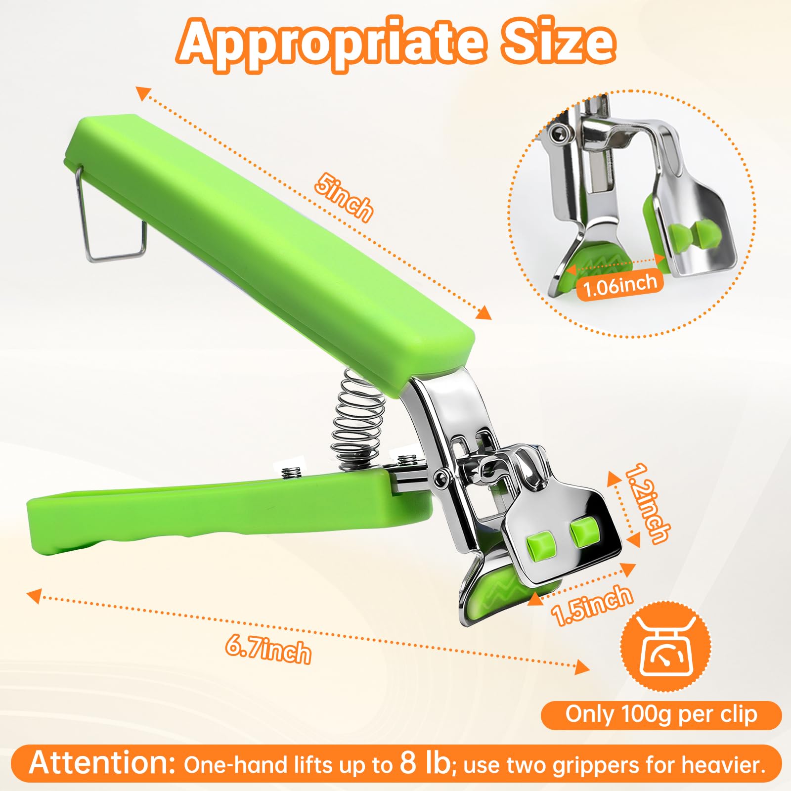 Bonison grip with heat-resistant silicone handle for burn-free lifting