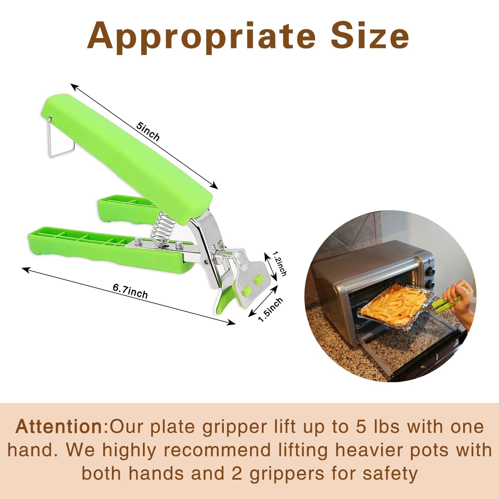 Bonison heat-resistant silicone handle reduces burns during transfers.
