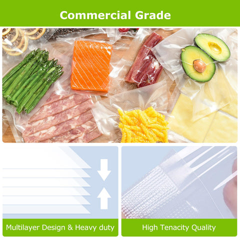 Bonsenkitchen BPA-free 4 mil material bag proving safe, durable storage for freezing and sous vide.