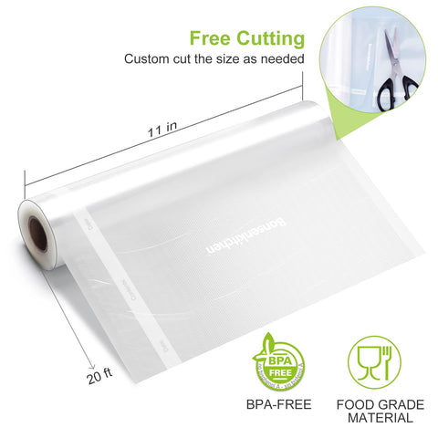 Bonsenkitchen BPA-free vacuum bags safe for freezing and reheating
